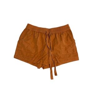Staccato Orange Casual Shorts with Drawstring